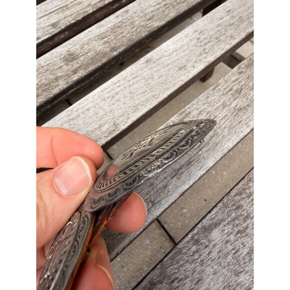 LARGE STERLING SILVER HANDMADE CONCHO BELT - 16 conches 290 grams main image 12